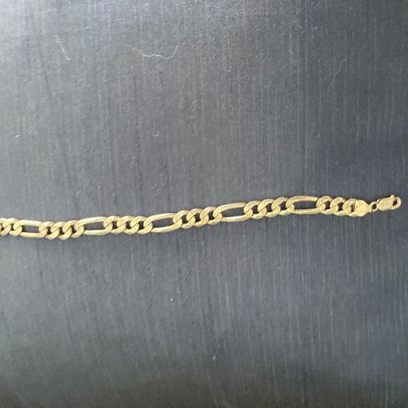 Vintage Italy Sterling Silver 925 Figaro Bracelet 8" - Picture 3 of 5